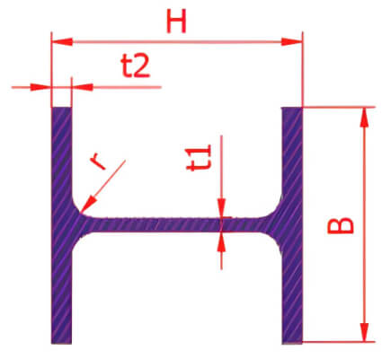 Bản vẽ kỹ thuật thép H