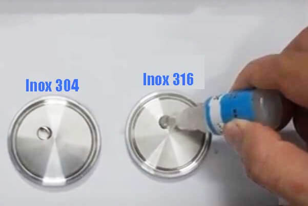 Nhận biết inox 304 và 316 bằng M2